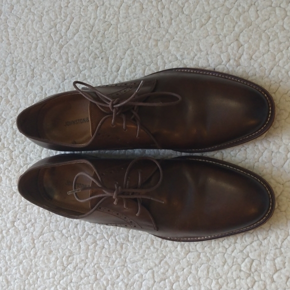 Johnston & Murphy Conard Brown Leather Derby Shoes 10.5 M - Picture 3 of 10